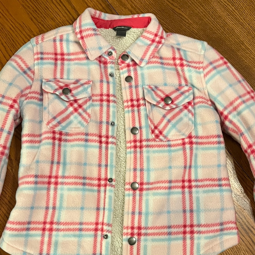 Eddie Bower Plaid Button-Up Jacket